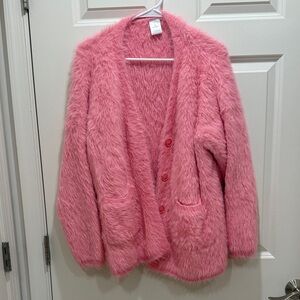 Extra Fuzzy Pink Cardigan